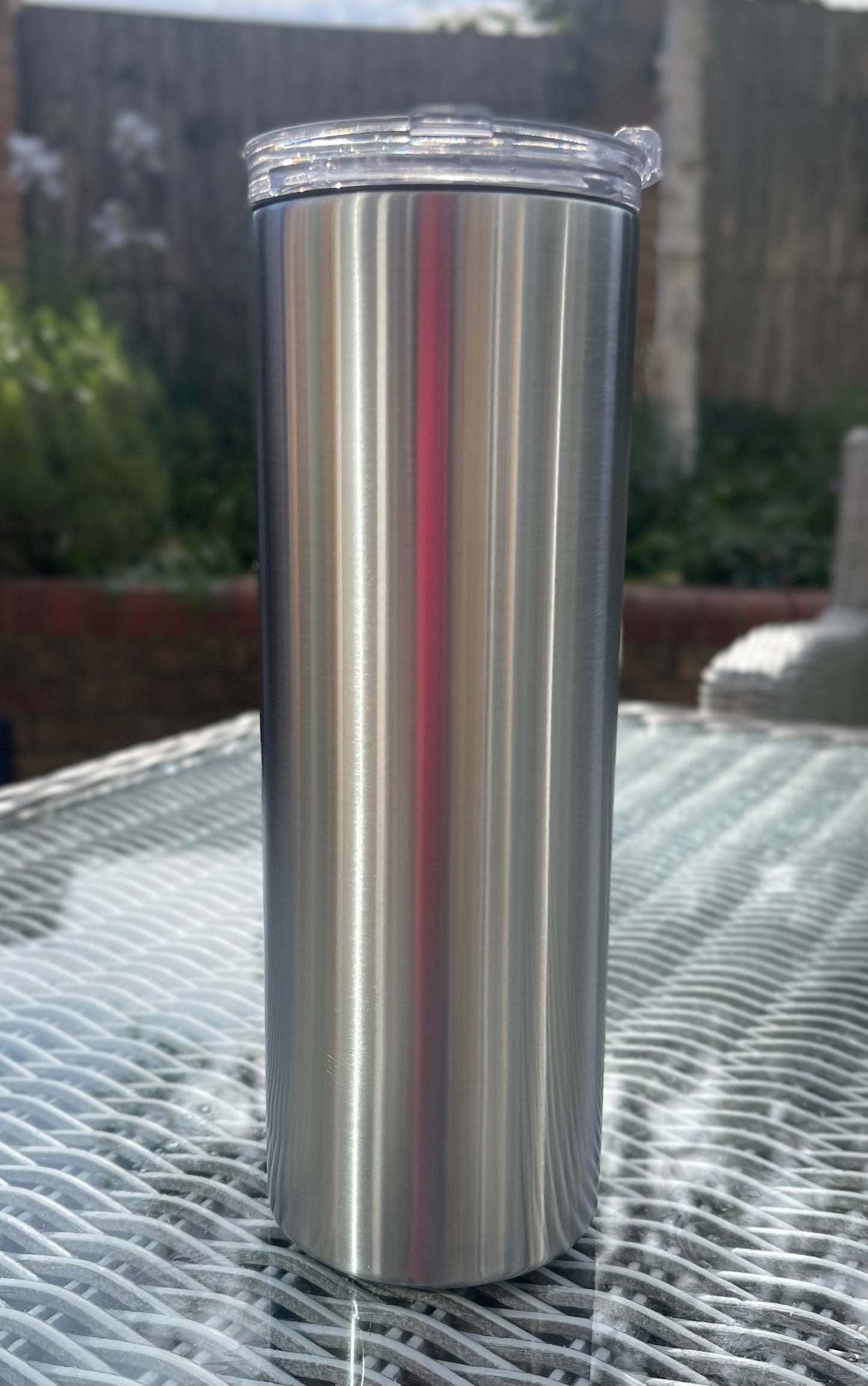 Stainless Steel - Skinny - Straight Tumbler - Twist Flip Lid