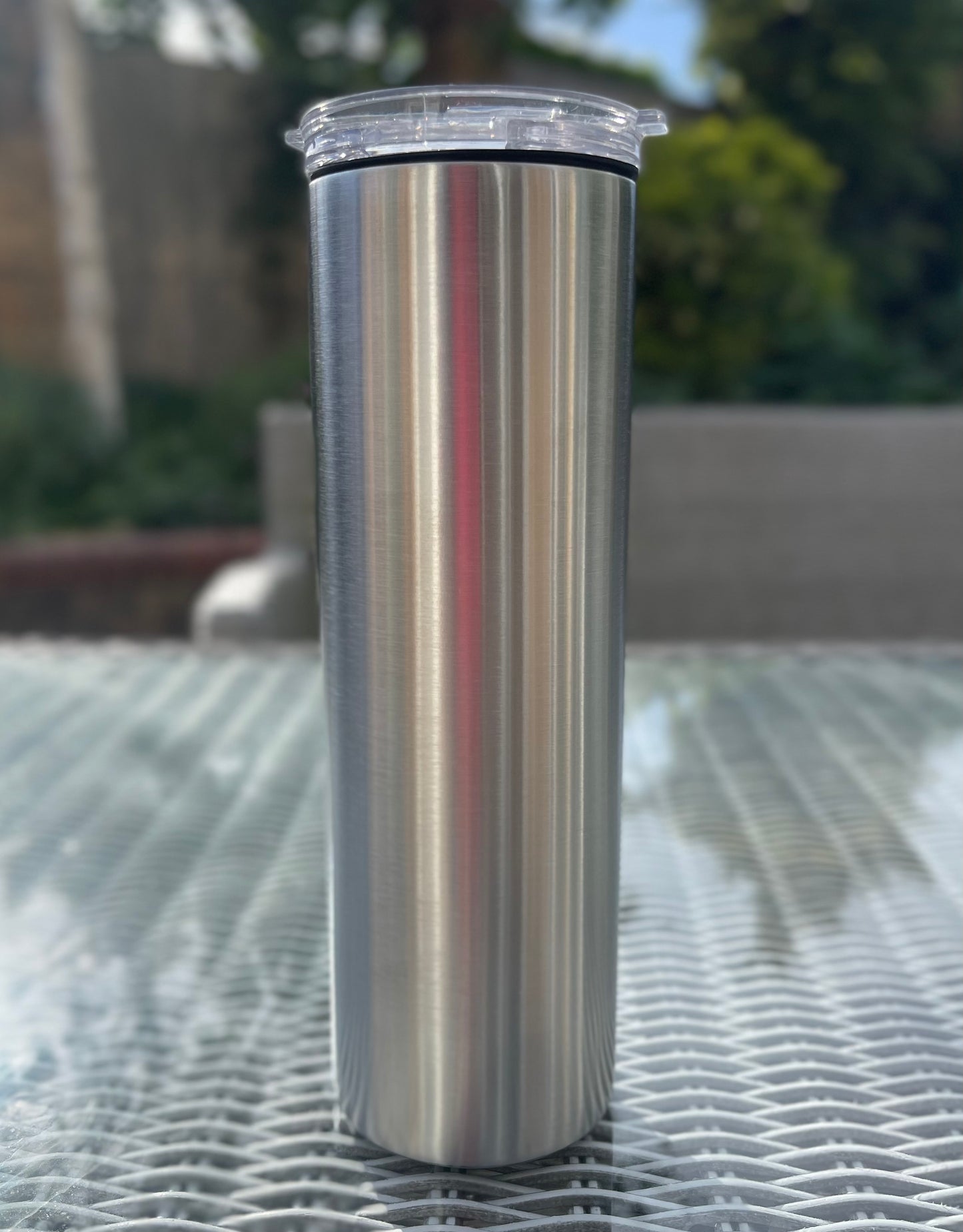 Stainless Steel - Skinny - Straight Tumbler - Twist Flip Lid