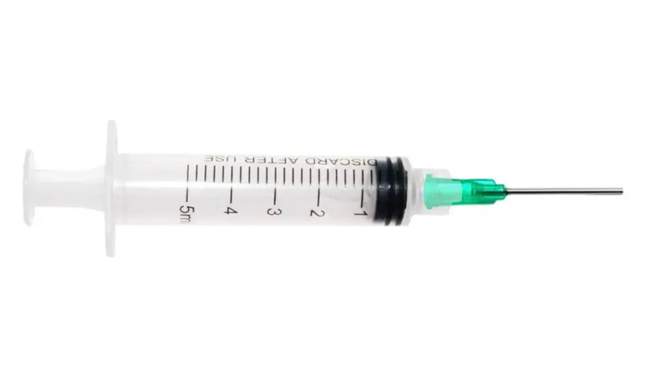 Glue Syringe 5ml - blunt tip with Luer lock.