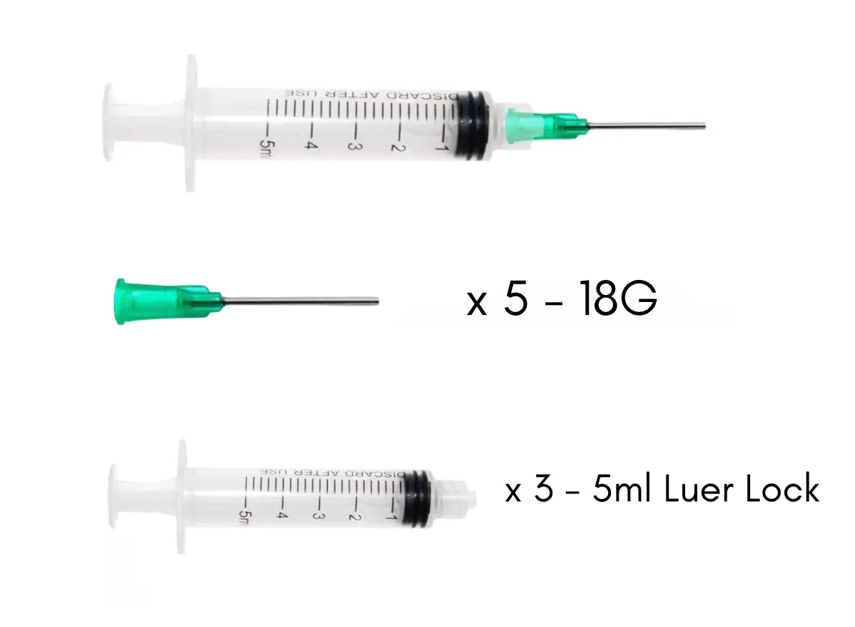 Glue Syringe 5ml - blunt tip with Luer lock.